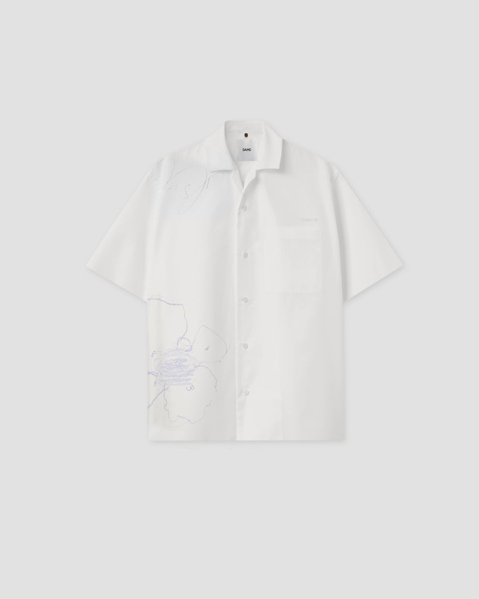 ★OAMC★ Pointer T-Shirt Off White 23E28OAJ21COT00727101 Kurt Shirt, Scribble in Off White | OAMC